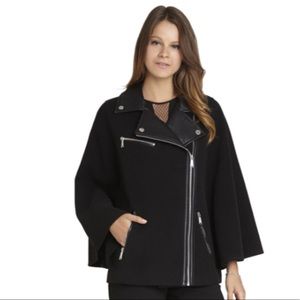 BCBGeneration Moto Cape Jacket Black Size Large